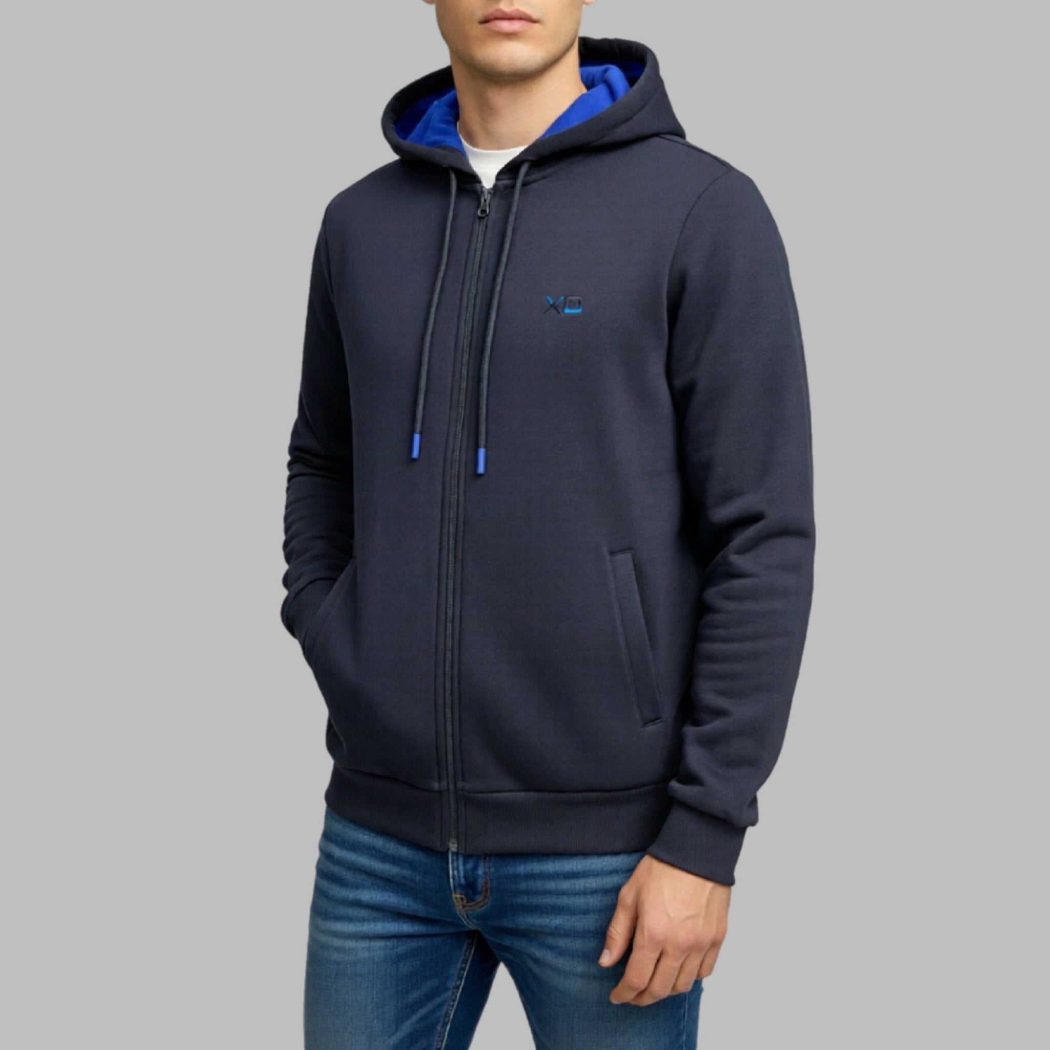 Felpa XO zip con cappuccio uomo - XO332