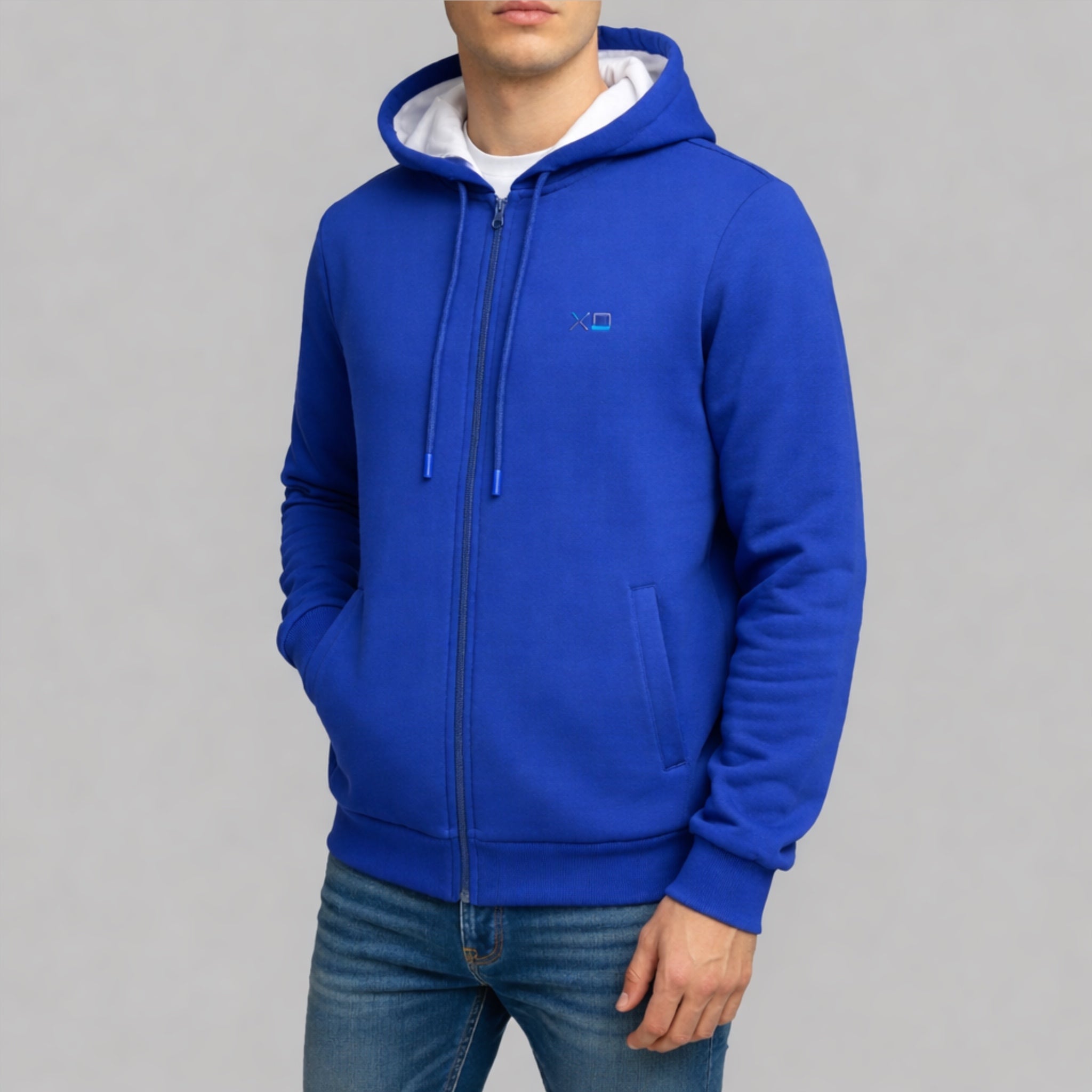 Felpa XO zip con cappuccio uomo - XO332