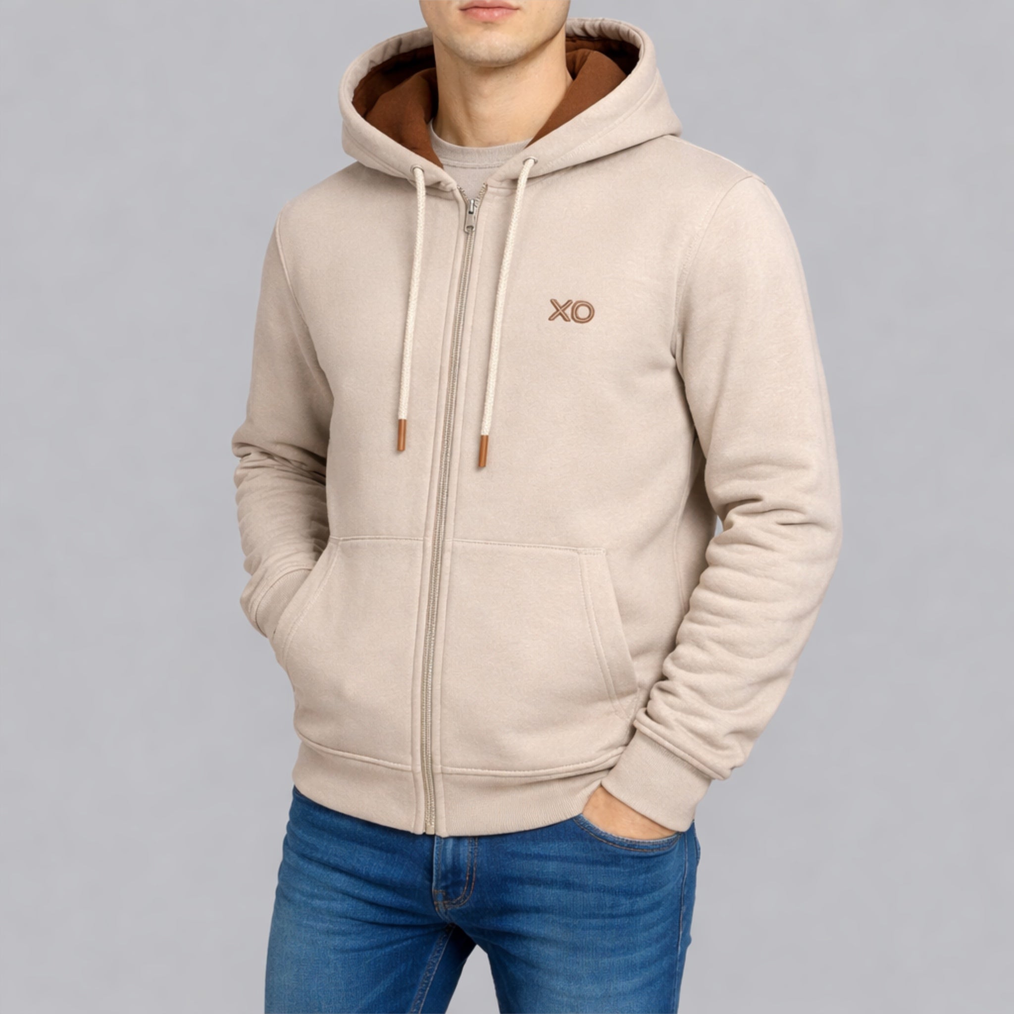 Felpa XO zip con cappuccio uomo - XO332