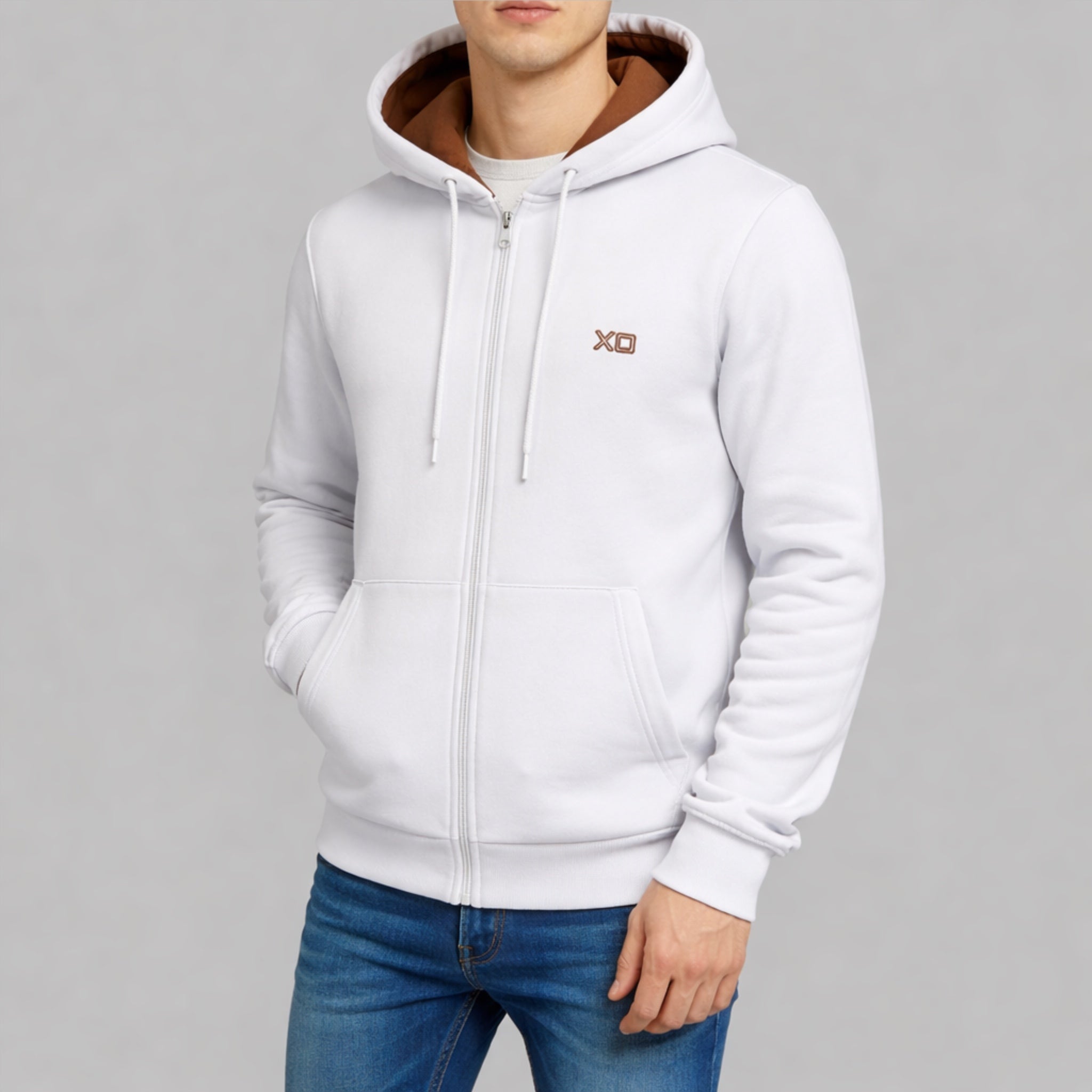 Felpa XO zip con cappuccio uomo - XO332