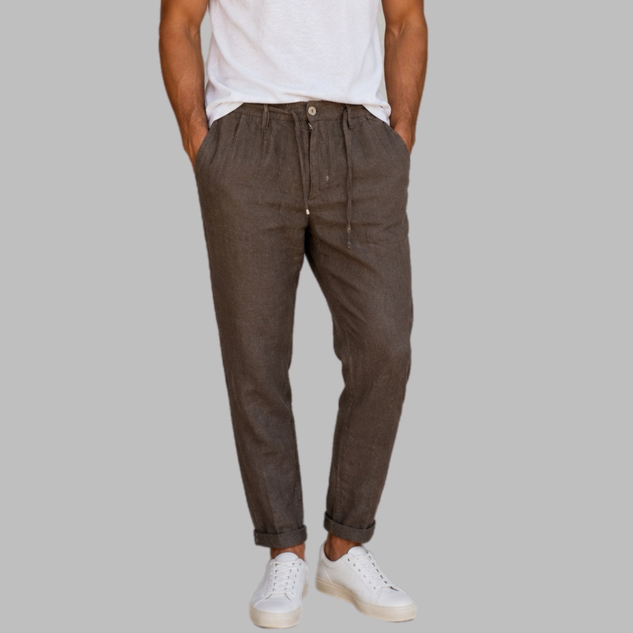 Pantalone puro lino SAFETY PIN uomo - M3141615