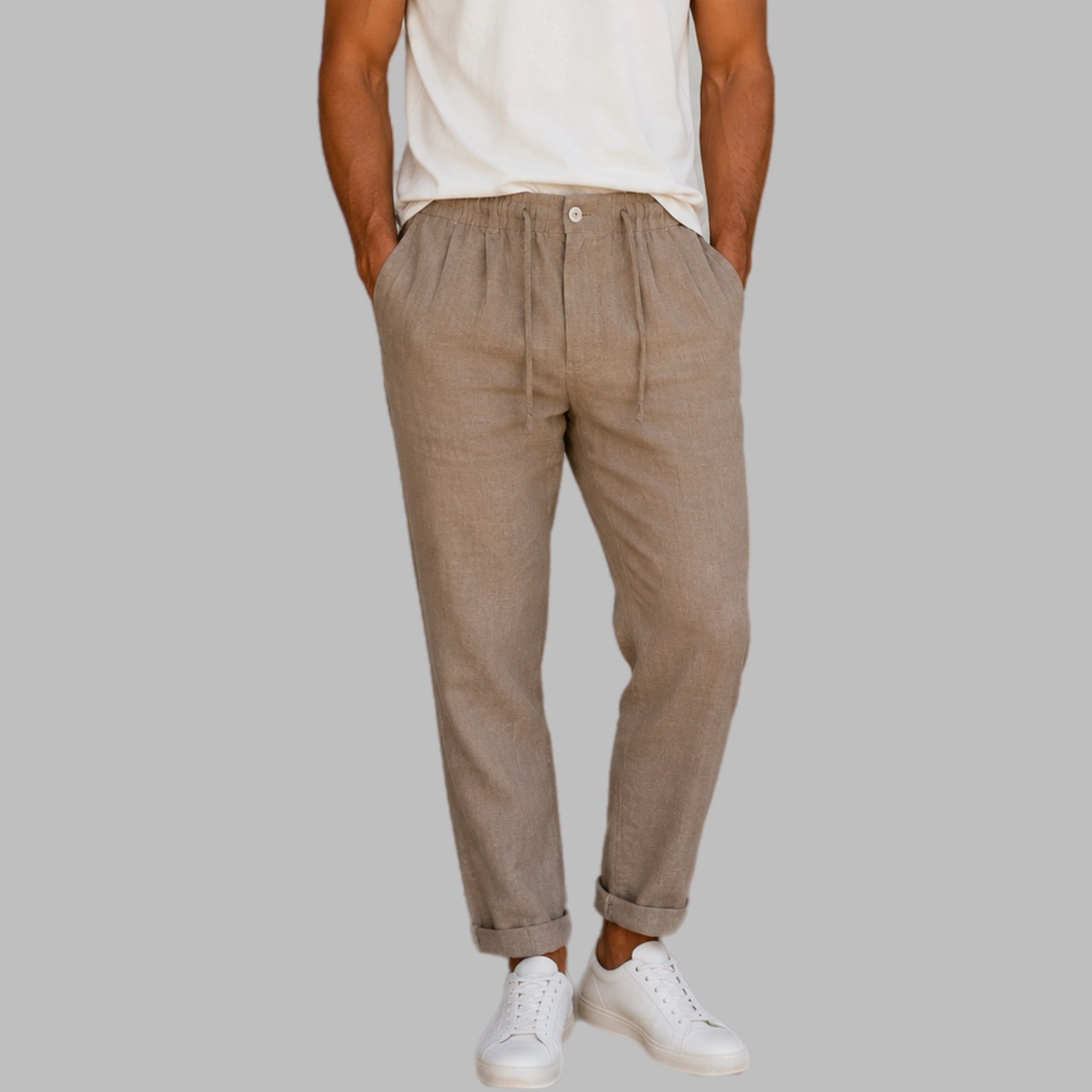 Pantalone puro lino SAFETY PIN uomo - M3141615