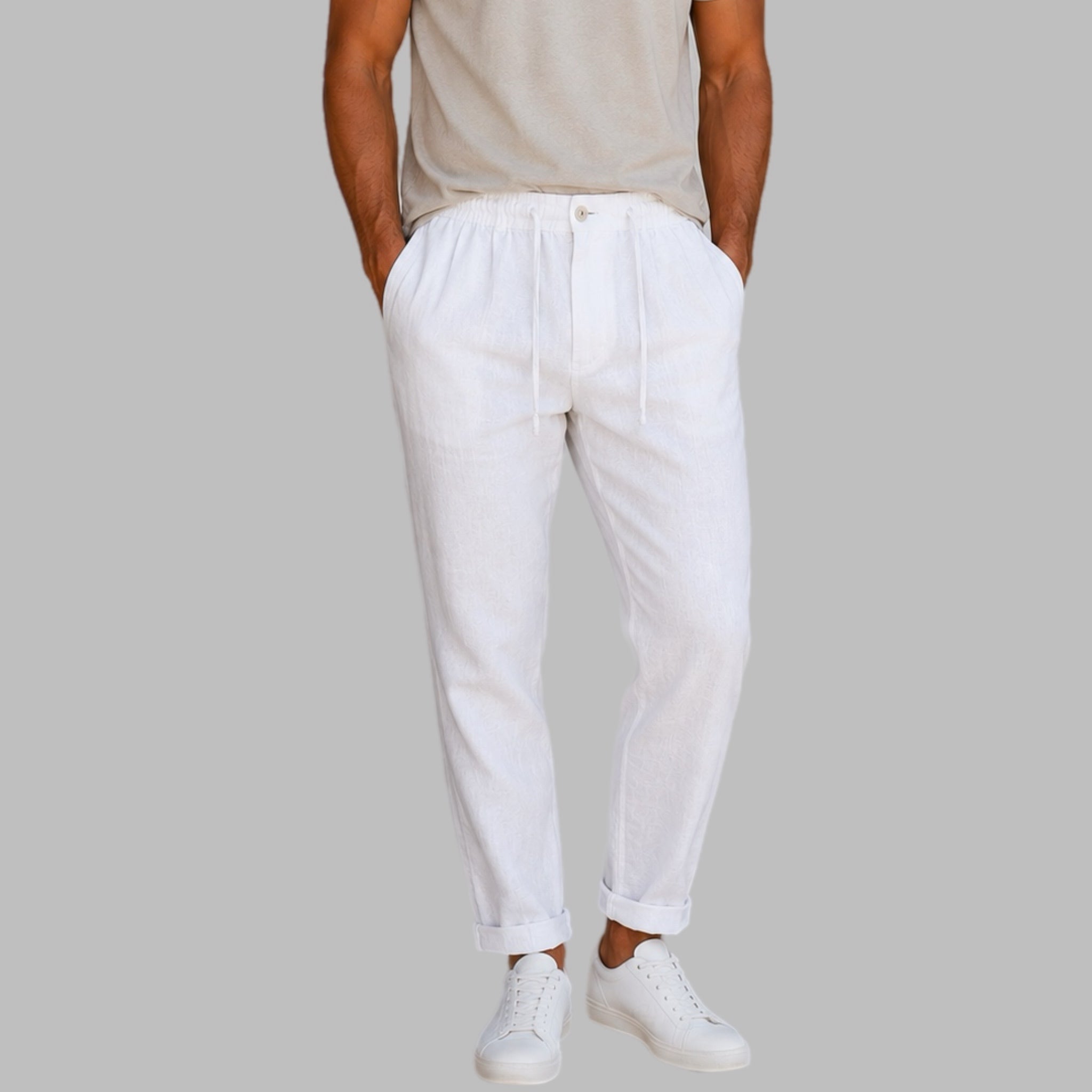 Pantalone puro lino SAFETY PIN uomo - M3141615
