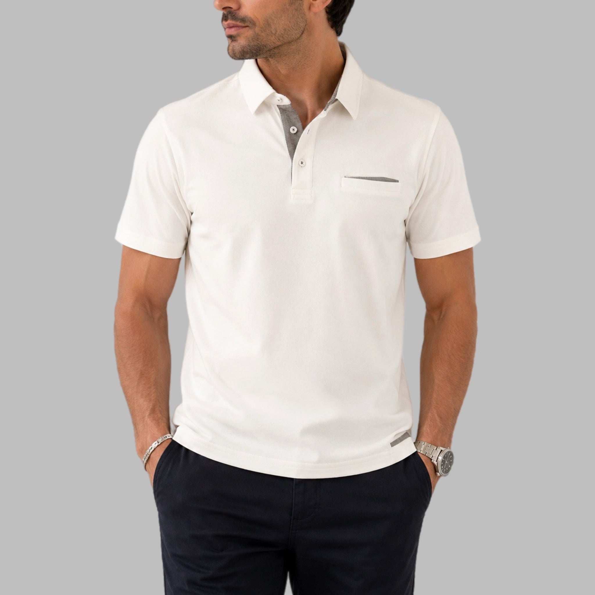 Polo in cotone SAFETY PIN  uomo - BV635
