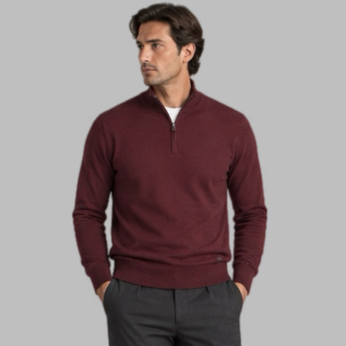 Maglia uomo zip NEROVAGO: 76002