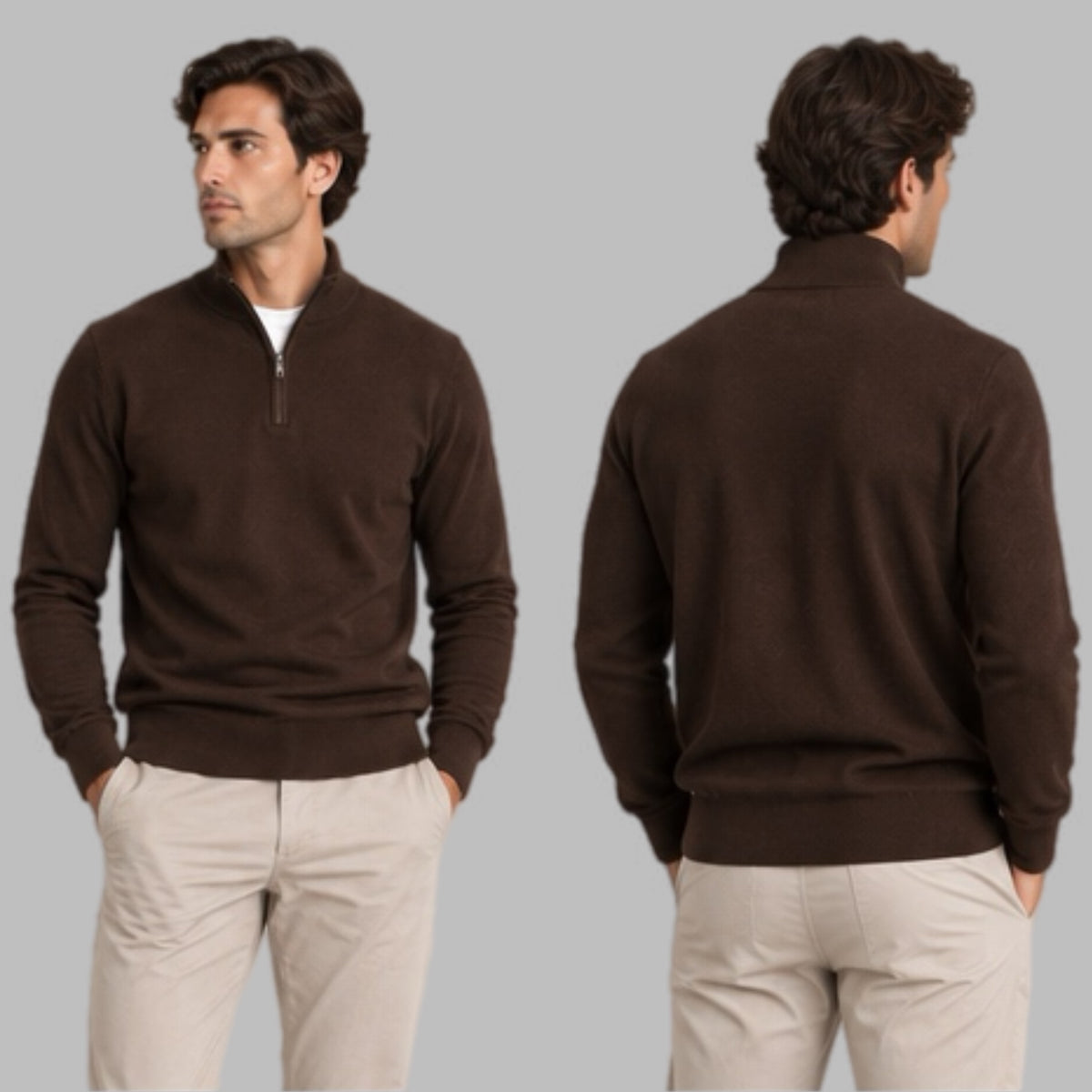 Maglia uomo zip NEROVAGO: 76002