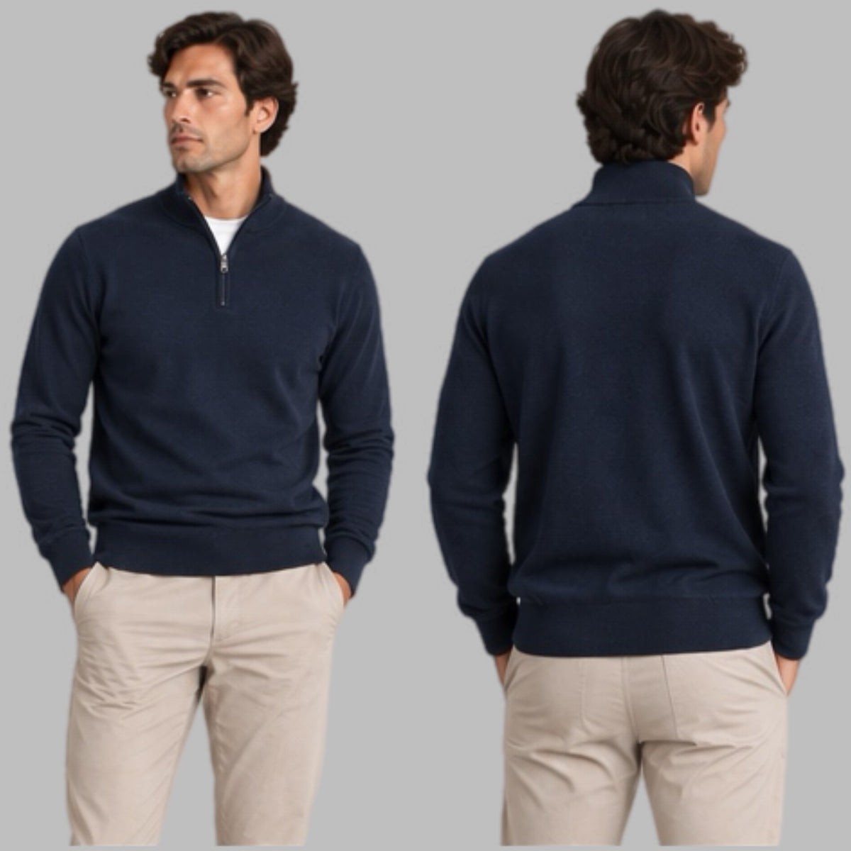 Maglia uomo zip NEROVAGO: 76002