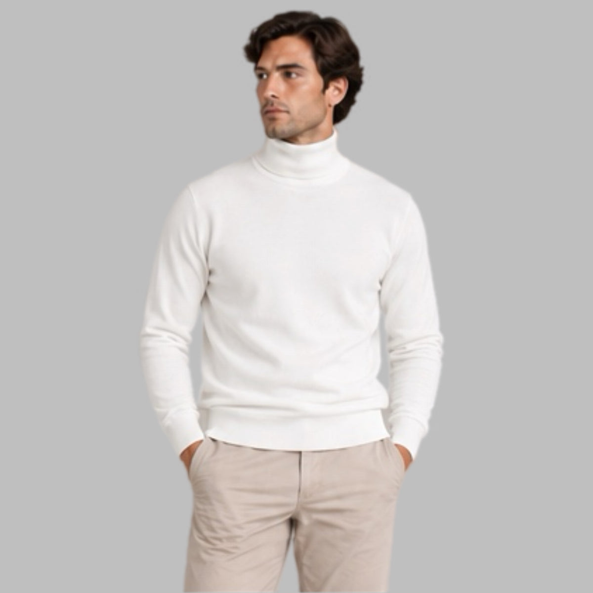 Maglia uomo collo alto NEROVAGO: 760007