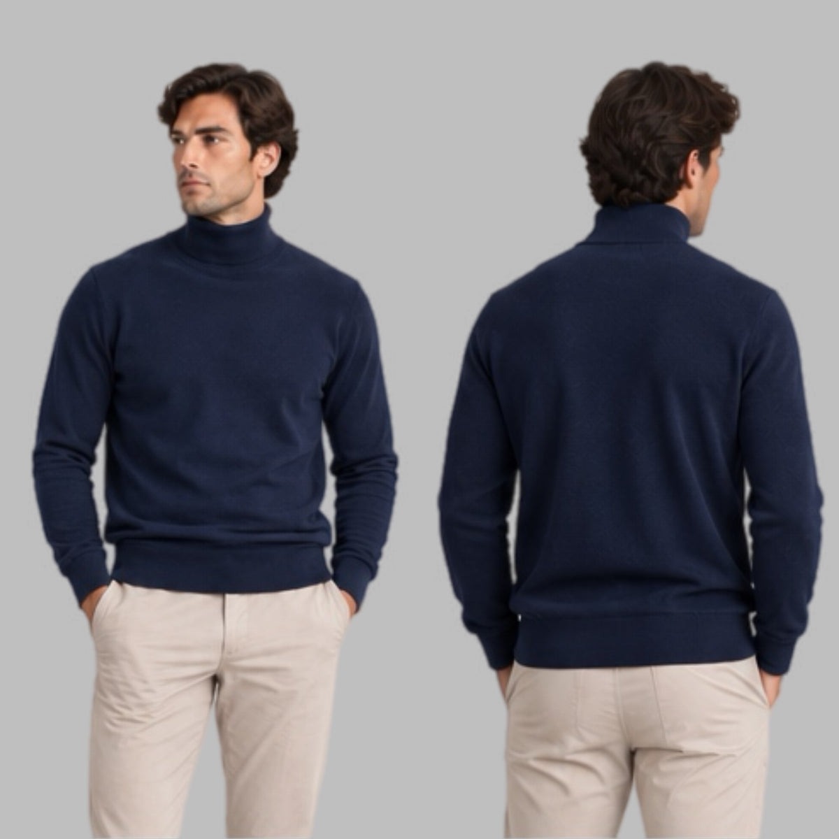 Maglia uomo collo alto NEROVAGO: 760007