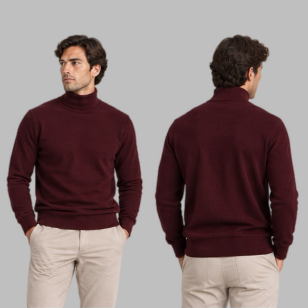 Maglia uomo collo alto NEROVAGO: 760007