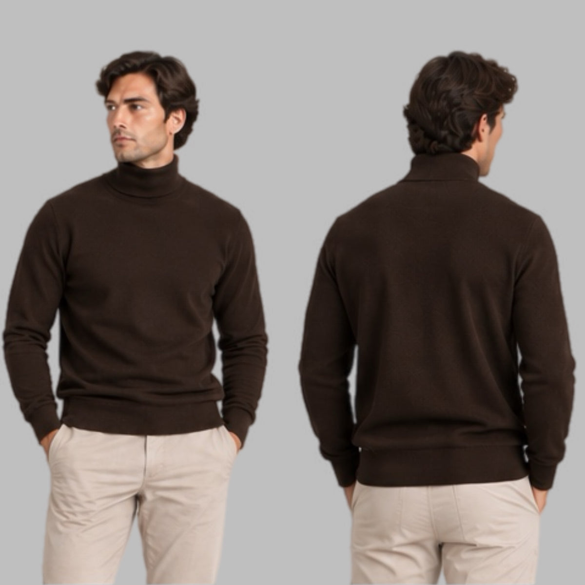 Maglia uomo collo alto NEROVAGO: 760007