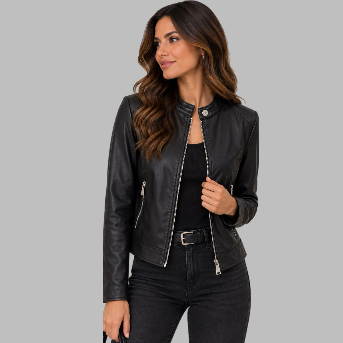 Giubbino donna effetto pelle URBAN KISS: UK24013
