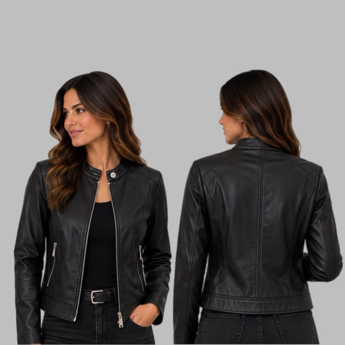 Giubbino donna effetto pelle URBAN KISS: UK24013
