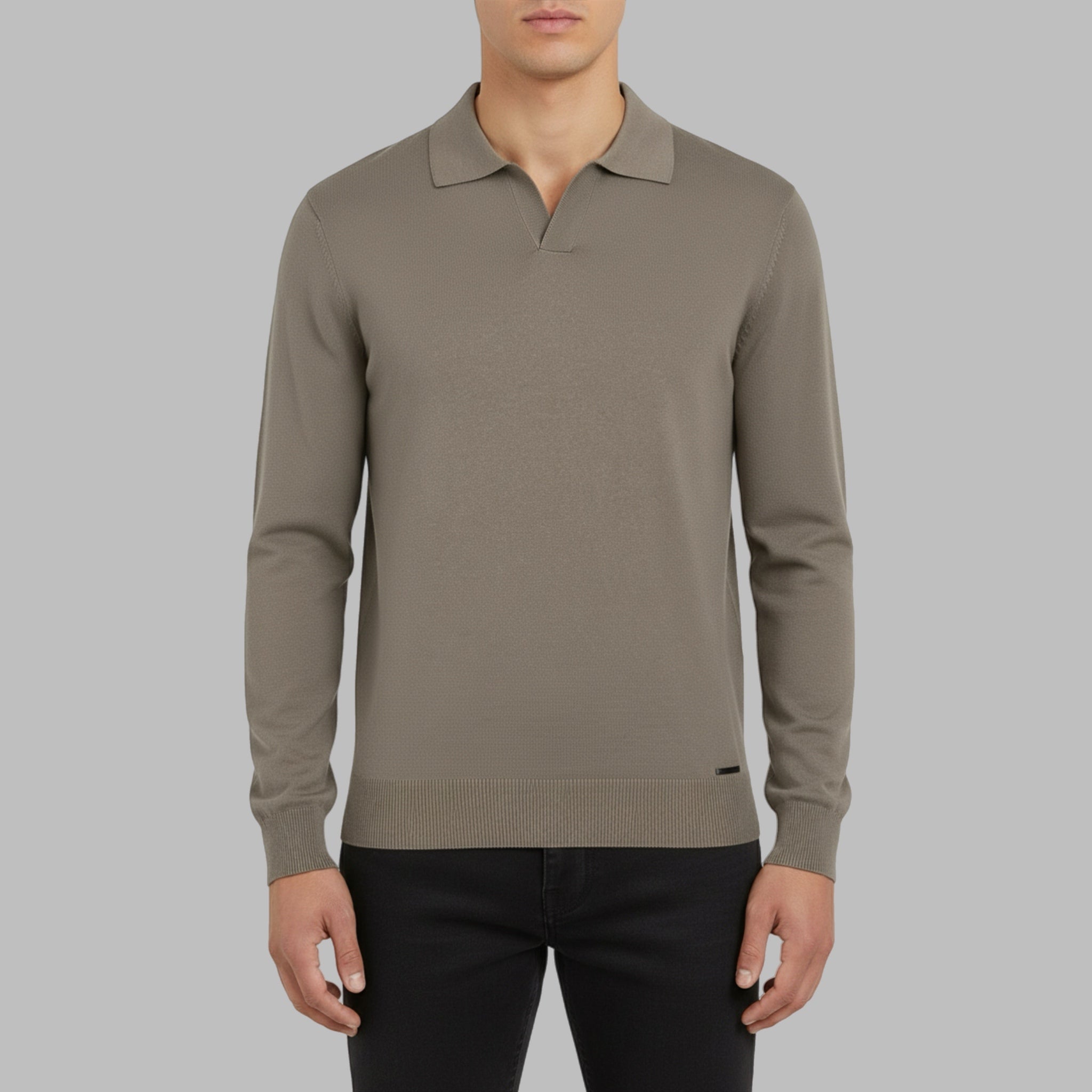 Maglia polo Nerovago uomo senza bottoni