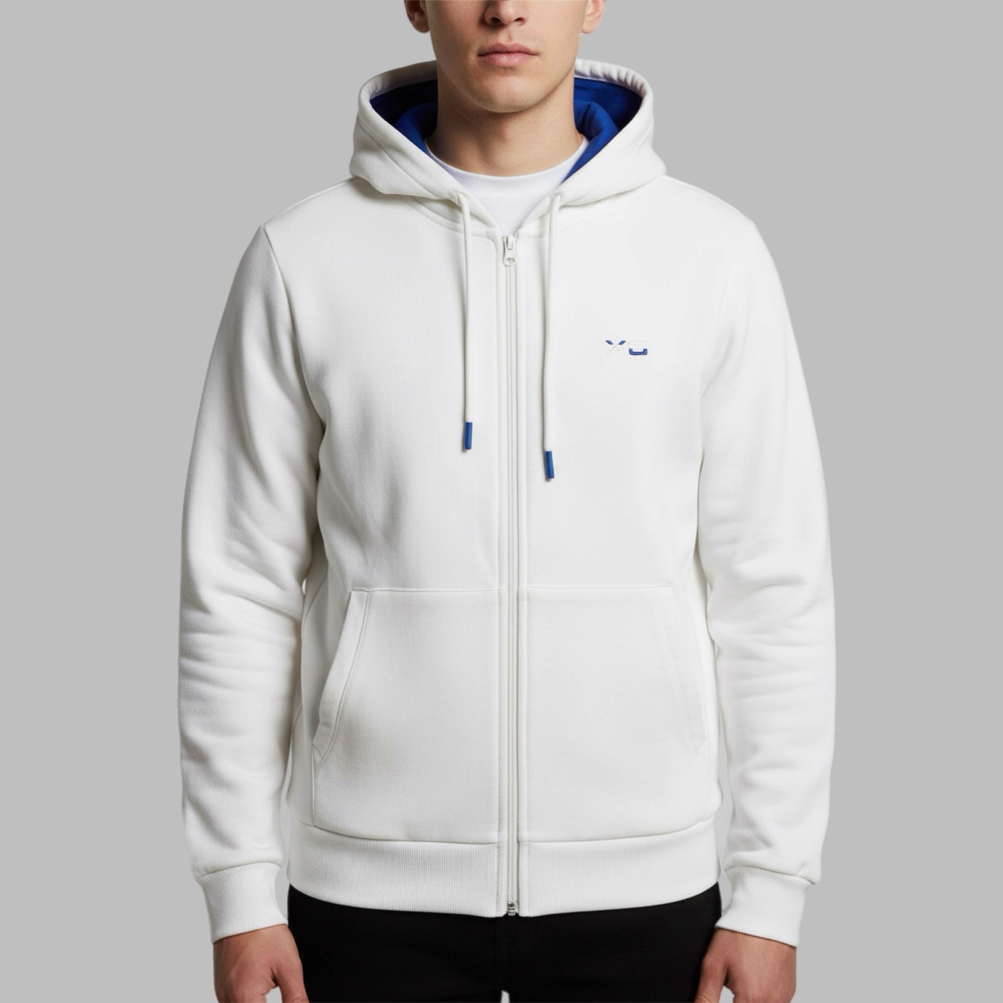 Felpa XO uomo zip con cappuccio