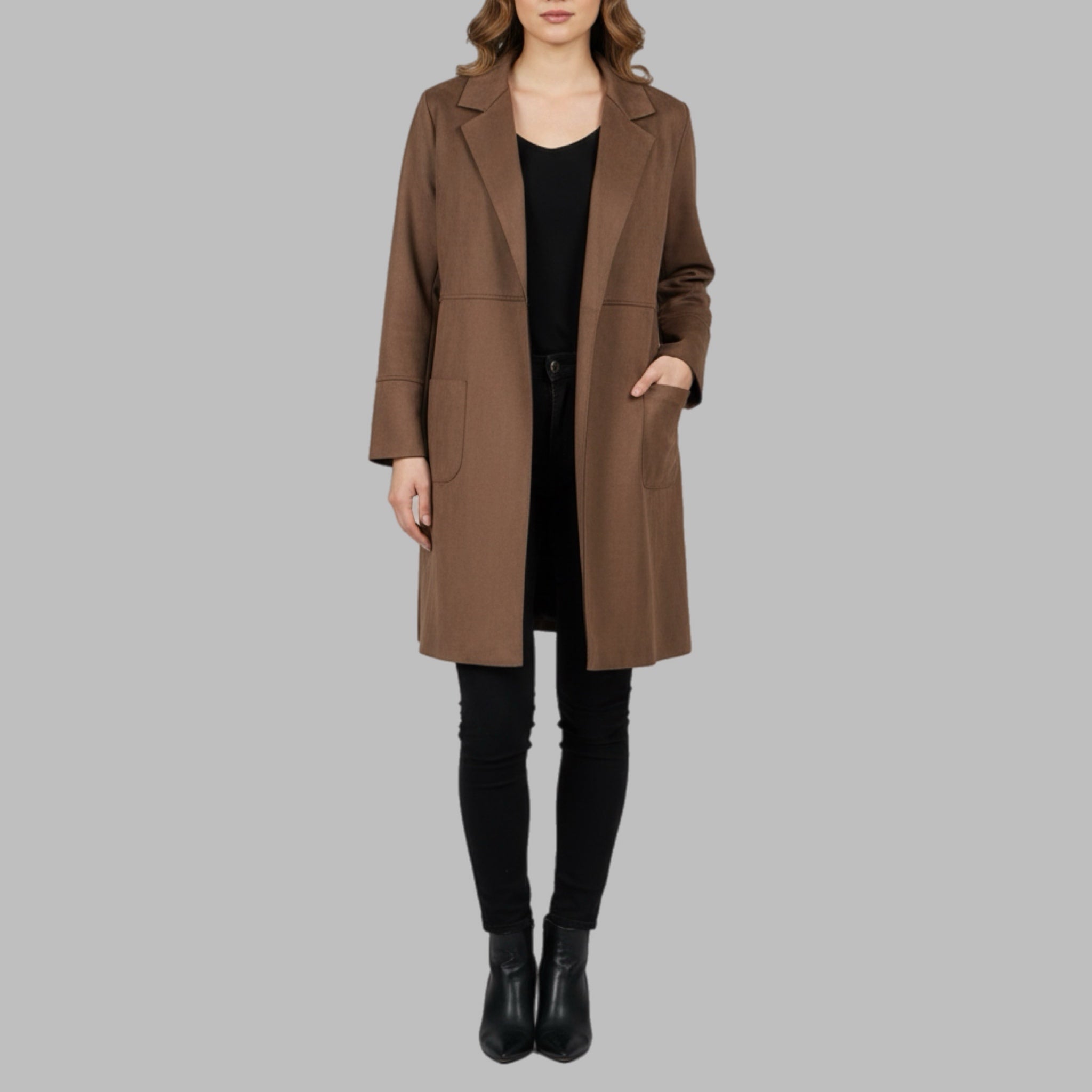 Spolverino Lizalú donna in camoscio