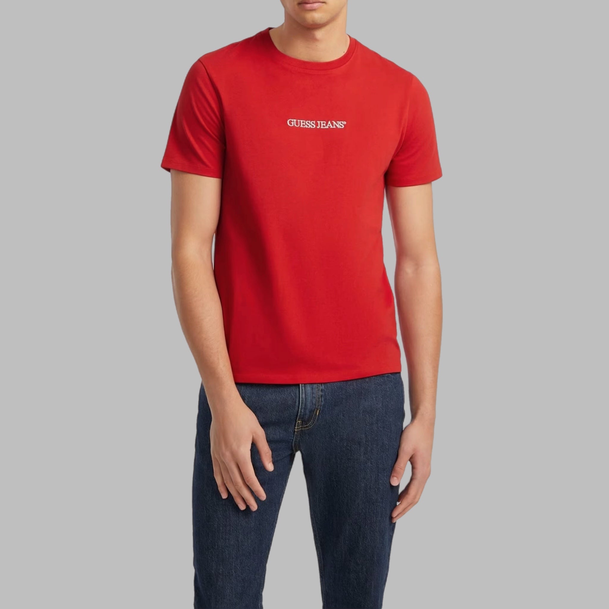 T-shirt Guess vestibilità slim con logo ricamato