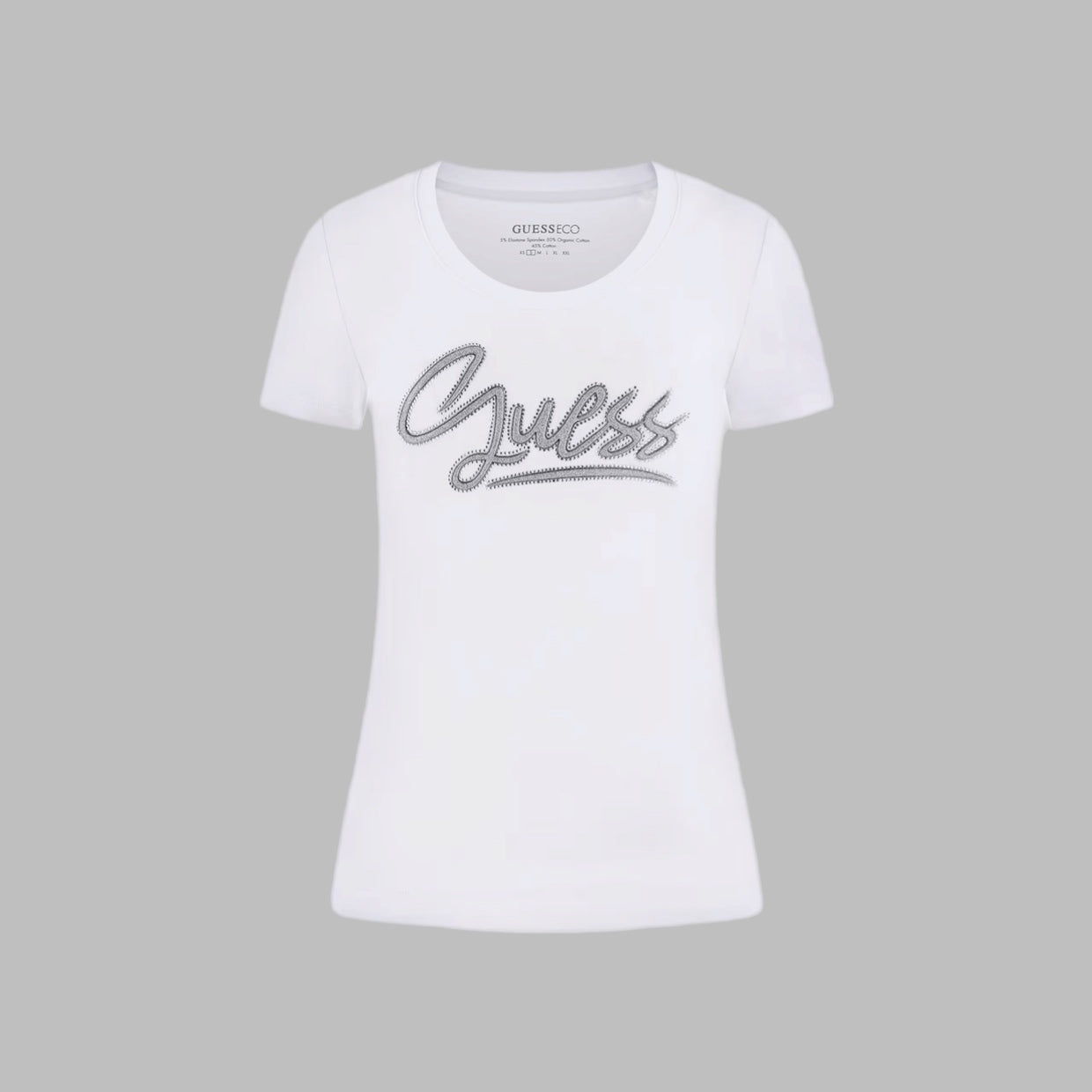 T-shirt GUESS con strass logo - W6RI24J1314